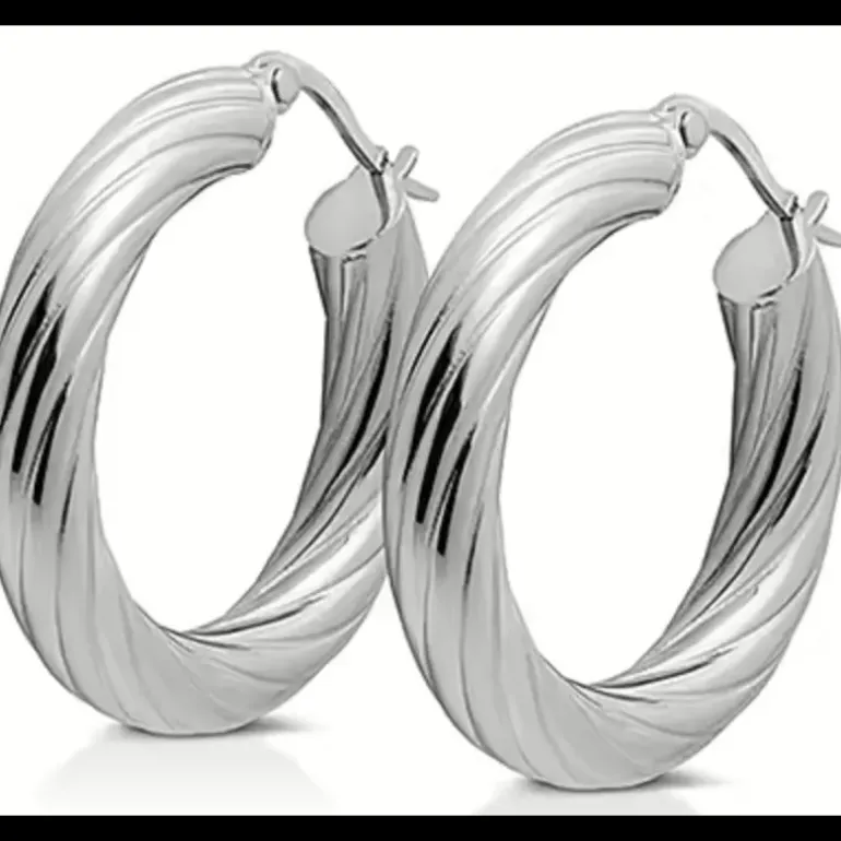 Ops Object - Orecchini FANCY a cerchio Striato Silver