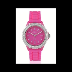 Ops Object - Orologio BRILLIANT con cinturino in silicone fucsia