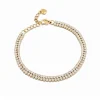 Ops Objects - bracciale tennis doppio con pietre bianche oro giallo GLIMMER