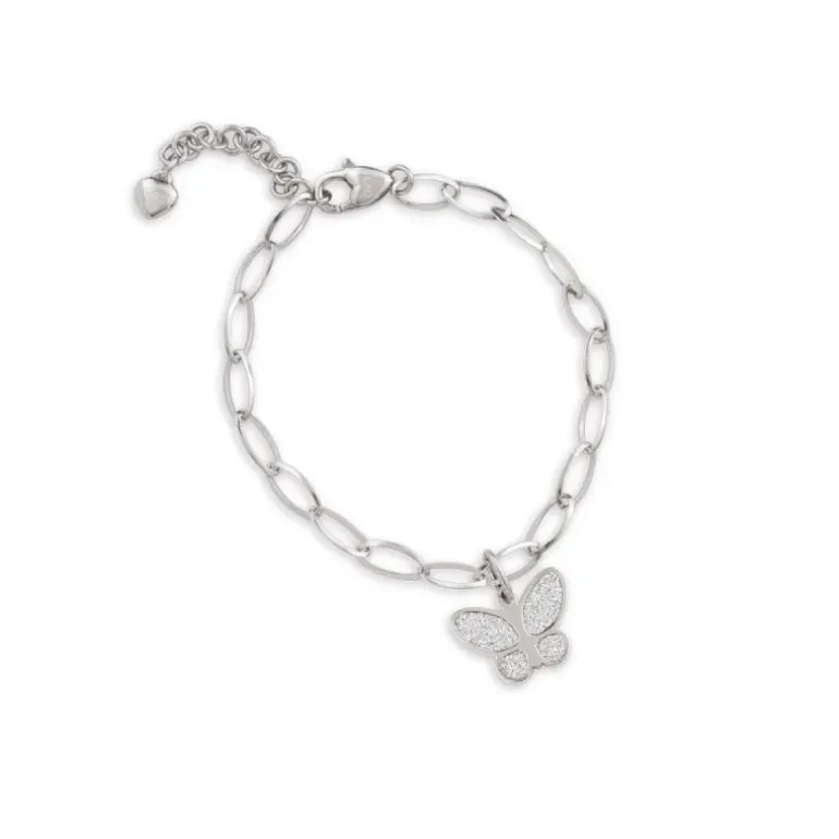 Ops Objects - BRACCIALE GLITTER con pendente farfalla