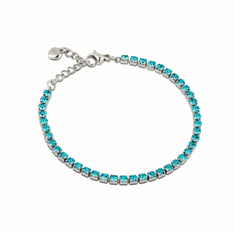 Ops Objects - bracciale tennis con pietre verde acqua GLIMMER