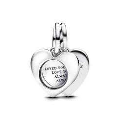 Pandora Charm Pendente Cuore con Lente di Ingrandimento da incidere