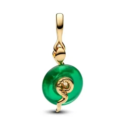 Pandora Charm Pendente Serpente Vetro di Murano verde