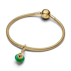 Pandora Charm Pendente Serpente Vetro di Murano verde
