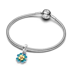 Pandora Charm Pendente Quadrifoglio Girevole - con diamante creato in laboratorio