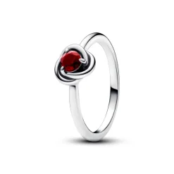 Pandora - Anello Cerchio Eterno Rosso Scuro Gennaio
