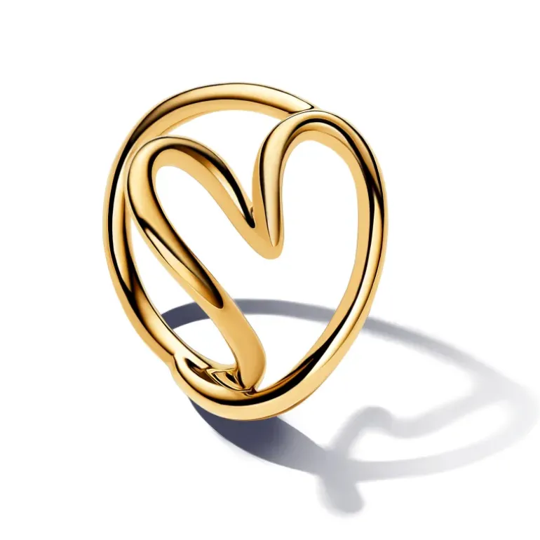 Pandora - Anello Cuore Linea Sinuosa