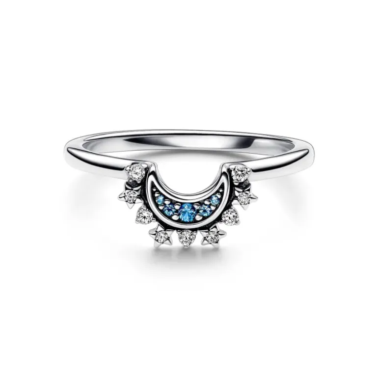 Pandora - Anello Luna Pietre Blu