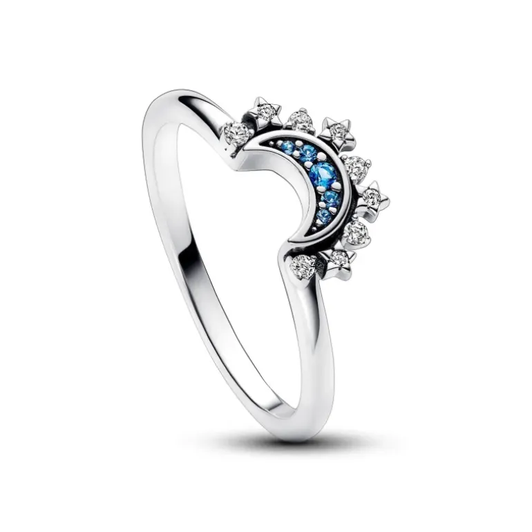 Pandora - Anello Luna Pietre Blu