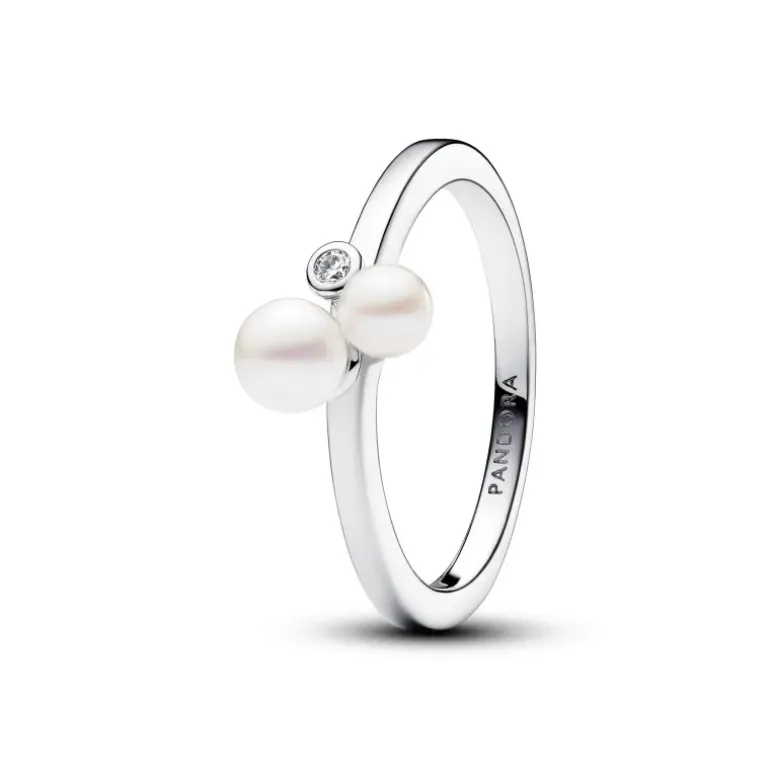 Pandora - Anello Perle d'Acqua Dolce Coltivate e Punto Luce