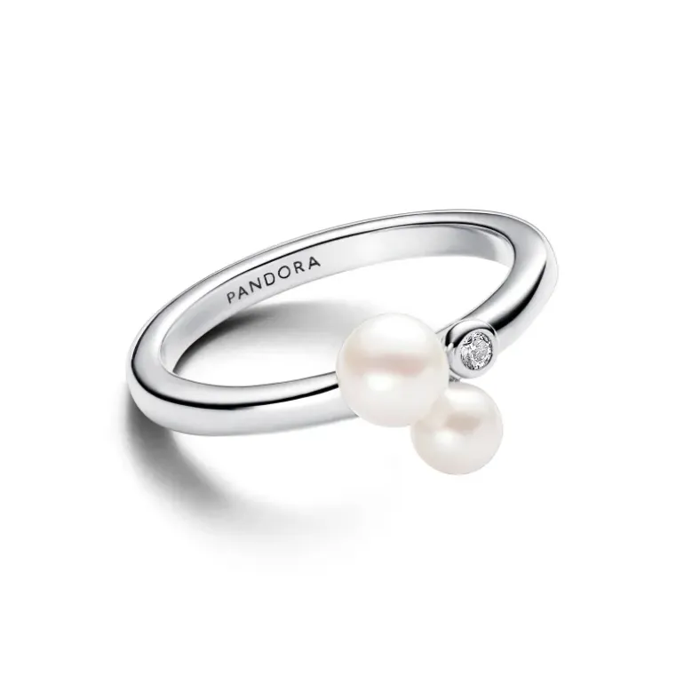Pandora - Anello Perle d'Acqua Dolce Coltivate e Punto Luce