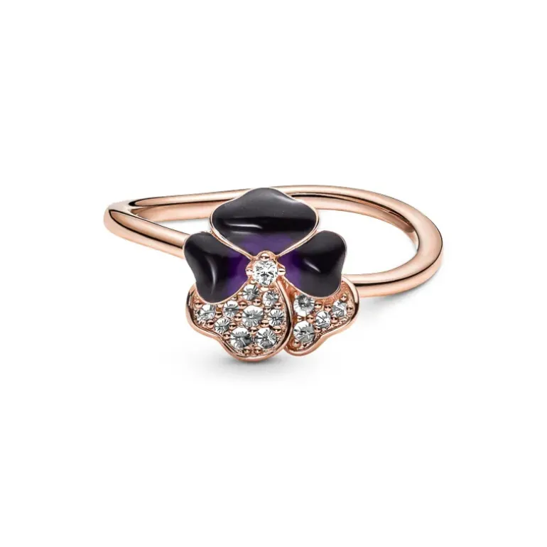 PANDORA - ANELLO VIOLA DEL PENSIERO LUMINOSA