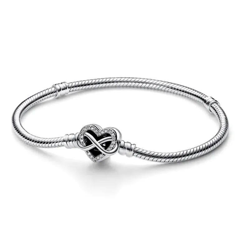 Pandora - Bracciale con Chiusura Cuore Infinito Pietre Luminose