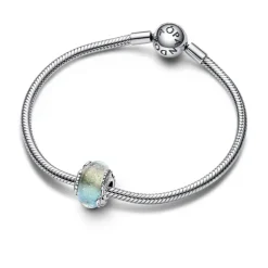 Pandora - Charm in vetro di Murano multicolore Piuma Curva