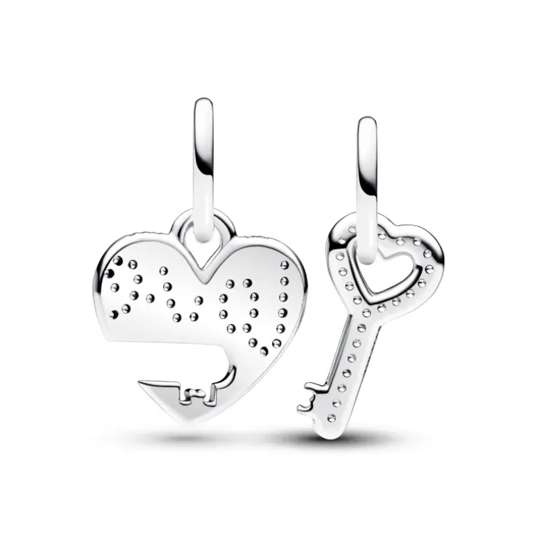 Pandora - Charm Pendente Divisibile Cuore e Chiave