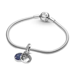 PANDORA - Charm pendente doppio Albero, luna e galassia