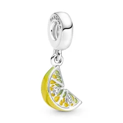Pandora - Charm Pendente Spicchio di Limone in Argento