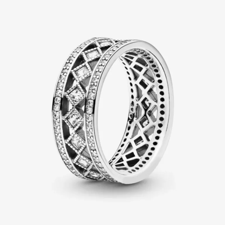 Pandora anello a fascia openwork vintage