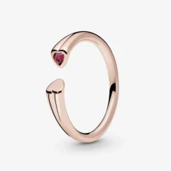 Pandora Anello aperto con cuori scintillanti rosè