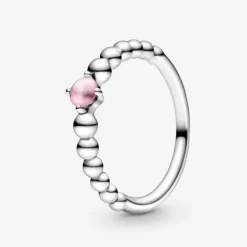 Pandora Anello petalo rosa decorato con sfere