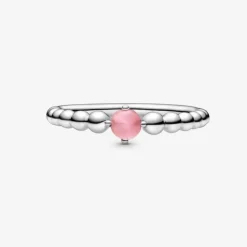 Pandora Anello petalo rosa decorato con sfere