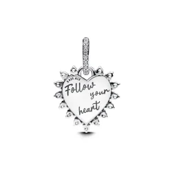 Pandora Charm Pendente Cuore Rosso con Freccia Girevole