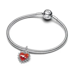 Pandora Charm Pendente Cuore Rosso con Freccia Girevole