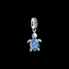 Pandora charm Tartaruga Murano blu