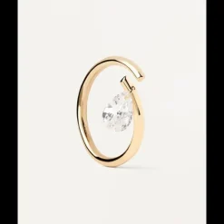 PDPAOLA - ANELLO SOLITARIO AQUA