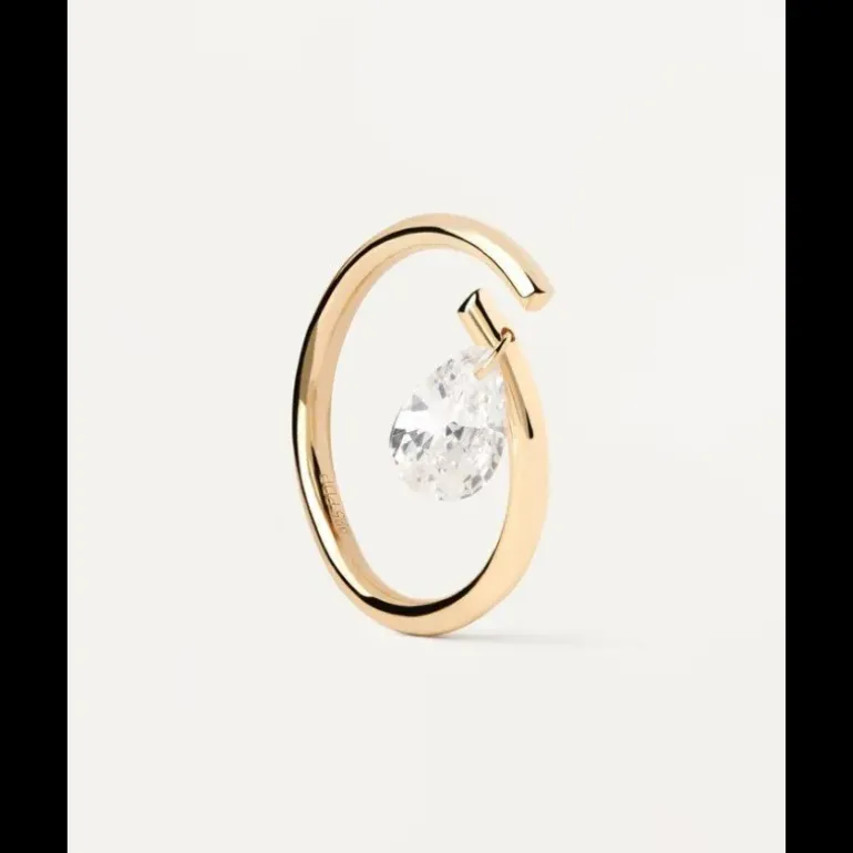 PDPAOLA - ANELLO SOLITARIO AQUA