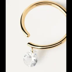 PDPAOLA - ANELLO SOLITARIO AQUA