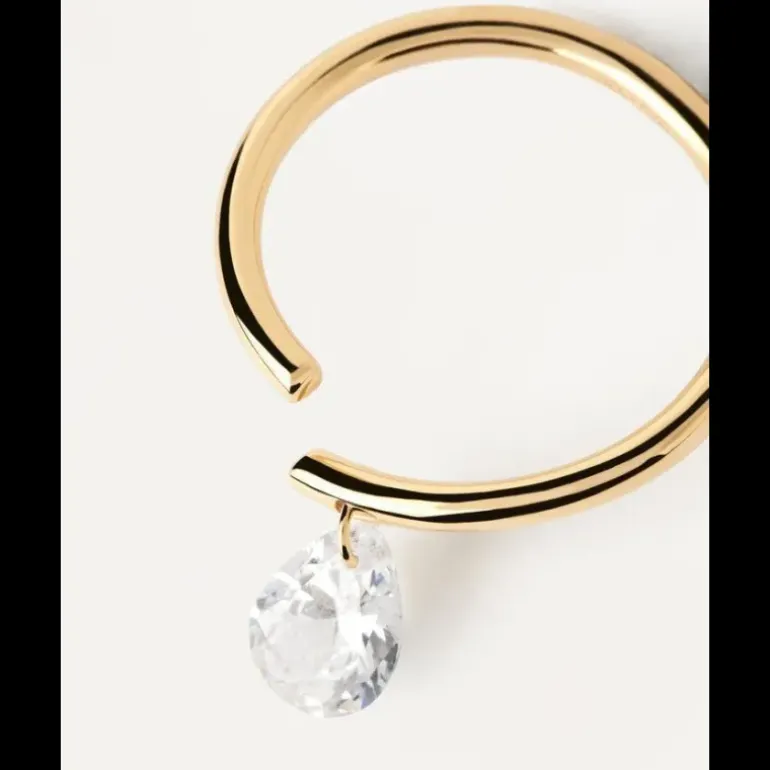 PDPAOLA - ANELLO SOLITARIO AQUA