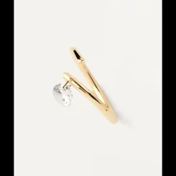 PDPAOLA - ANELLO SOLITARIO AQUA