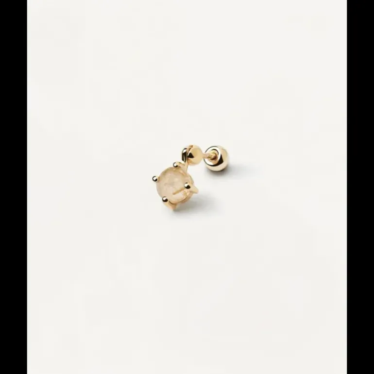 PDPaola - ORECCHINO SINGOLO KIMI QUARZO RUTILATO