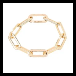 REBECCA - Bracciale con cinque maglie con pietre - L