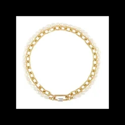 REBECCA - COLLANA IN BRONZO PIETRE E PERLE