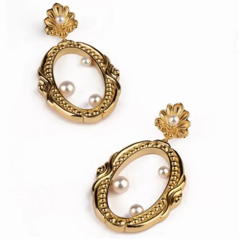 Rebecca - ORECCHINI IN BRONZO E PERLE