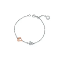 ROBERTO GIANNOTTI BRACCIALE CON ANGELO E CUORE IN ARGENTO ROSATO