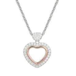 ROBERTO GIANNOTTI - Collana Argento 925 Cuore Zirconi Bianchi