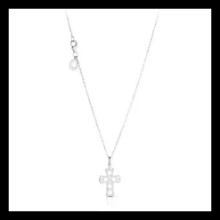 ROBERTO GIANNOTTI - COLLANA IN ORO BIANCO CON CROCE