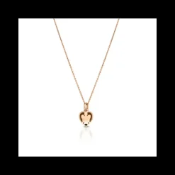 Roberto Giannotti - COLLANA CON CUORE IN ORO ROSA E DIAMANTI BROWN