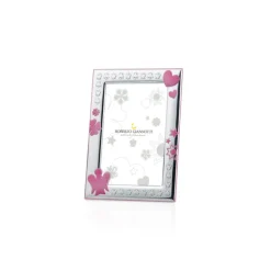 ROBERTO GIANNOTTI - CORNICE IN ARGENTO CON ANGELO, QUADRIFOGLIO, CUORE, STELLA E SOLE IN ROSA