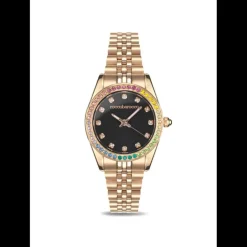 Roccobarocco Orologio - Just – Donna Acciaio Oro Rosa Nero