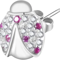 ROSATO - MONO ORECCHINO STORIE COCCINELLA