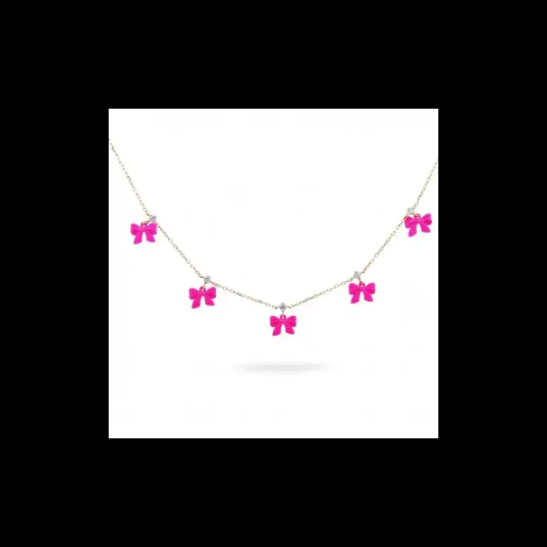 RUE DES MILLE - COLLANA GIROCOLLO CON FIOCCHETTI VERNICE - CANDY BOW