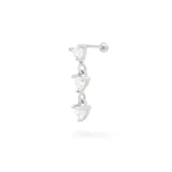 RUE DES MILLE - ORECCHINO HELIX PIERCING TRIPLE HEARTS