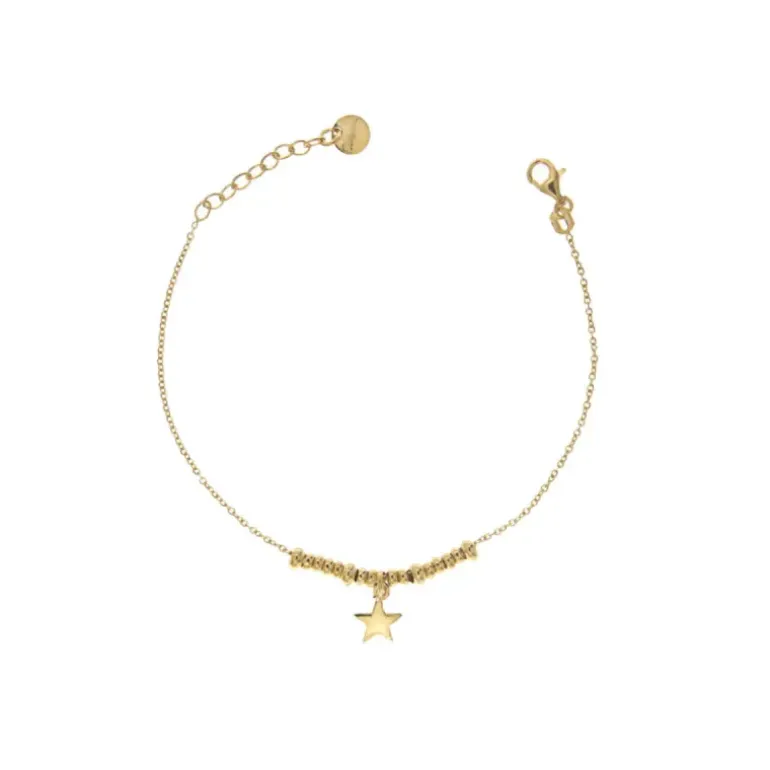 RUE DES MILLE - Bracciale micro anelli con soggetto a stella
