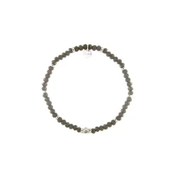 Rue des Mille - Braccialetto elastico pietre verdi Tangle