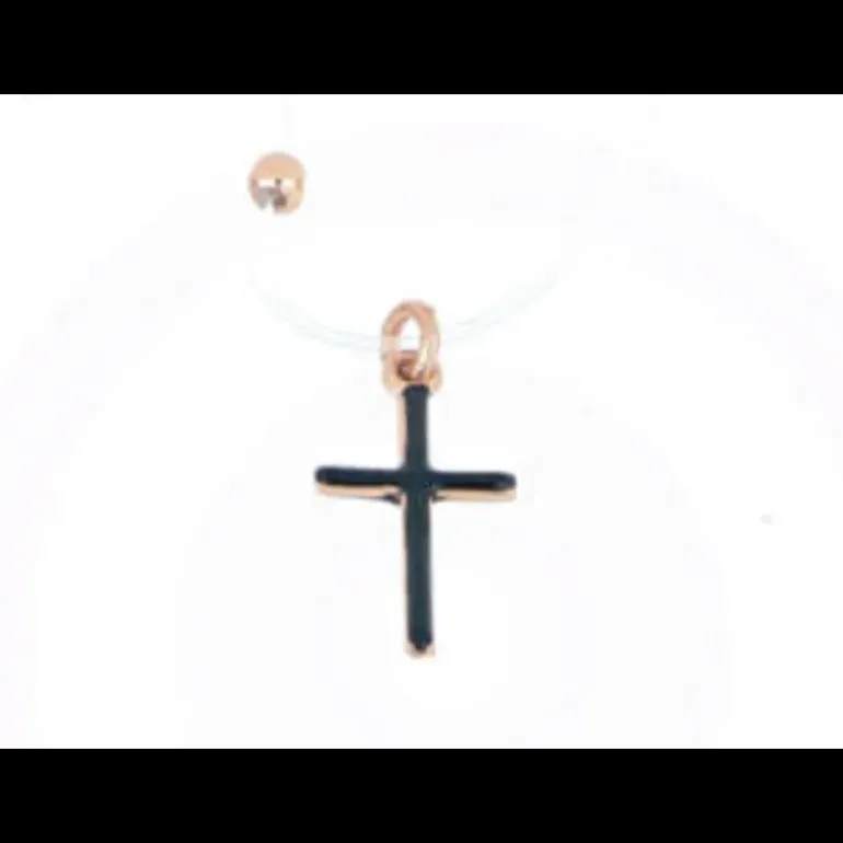 Rue des Mille - Collana Girocollo Lenza con Croce Smaltata