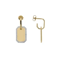 RUE DES MILLE - MONO-ORECCHINO MEDAGLIA PLAIN ORO GIALLO